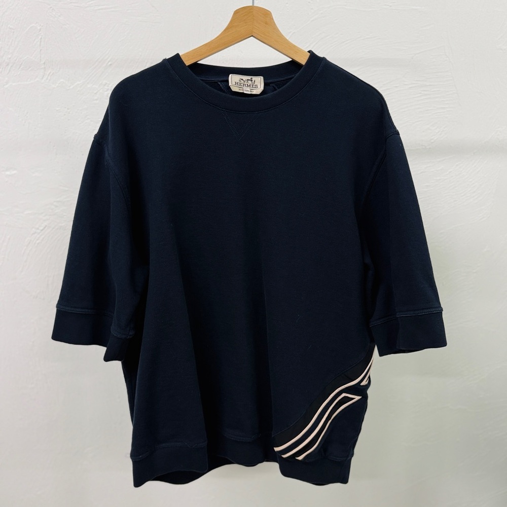 HERMES Men's Navy Sweater Shirt